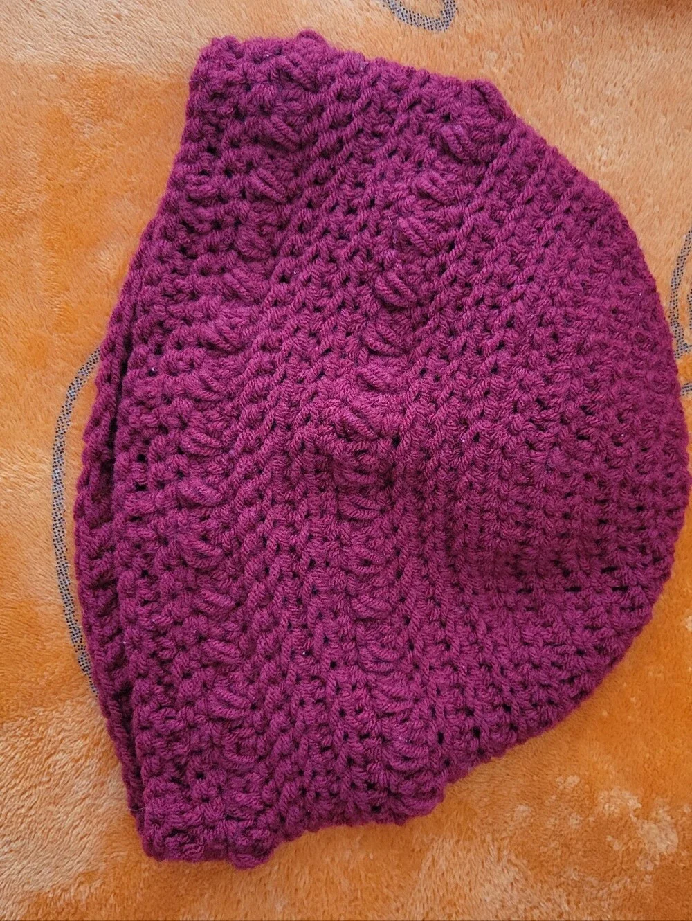 Red Crochet Beanie